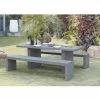 MACABANE HANS - SALON DE JARDIN EN FIBRE DE BETON 8 Pers - Ensemble De Jardin - 1 Table Rectangulaire 200*90 Cm Et 2 Bancs - Anthracite -MACABANE Elegant store 12169123 1