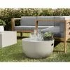 MACABANE HANS - Table Basse De Jardin Ronde 58x58 Cm Béton - Anthracite -MACABANE Elegant store 15556939 1