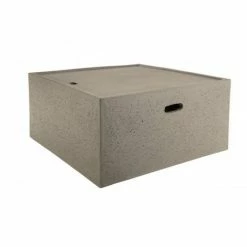 MACABANE HANS - Table Basse De Jardin Carrée 68x68 Cm Béton - Anthracite -MACABANE Elegant store 15556941 4