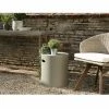 MACABANE HANS - Table D'appoint De Jardin Ronde 40x40 Cm Béton - Anthracite