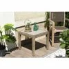 MACABANE HANS - Table D'appoint De Jardin Carrée Béton 53x53 Cm Et Pieds En Bois Acacia - Gris -MACABANE Elegant store 15556953 1
