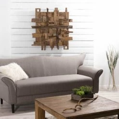 MACABANE GEORGES - Décoration Murale Bois En Teck 9 - Naturel