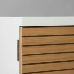 MACABANE ISIDORE - Meuble TV 4 Portes Bois Clair Et Blanc - Miel & Blanc -MACABANE Elegant store 17783733 4