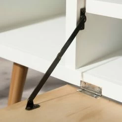 MACABANE ISIDORE - Meuble TV 4 Portes Bois Clair Et Blanc - Miel & Blanc -MACABANE Elegant store 17783733 5