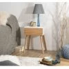 MACABANE ISIDORE - Chevet 1 Tiroir Bois Clair Et Blanc - Miel & Blanc -MACABANE Elegant store 17783736 1