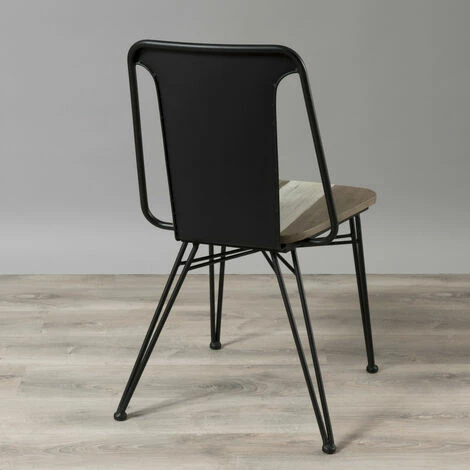 MACABANE AMBROISE - Lot De 2 Chaises Pied Métal - Multicolore 6 MACABANE AMBROISE - Lot De 2 Chaises Pied Métal - Multicolore – Image 4