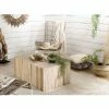 MACABANE LALY - Table Basse Rectangulaire 110x60cm Bois Naturel Branches Teck - Bois Naturel -MACABANE Elegant store 17783818 1