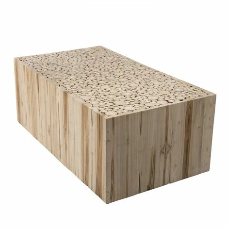 MACABANE LALY - Table Basse Rectangulaire 110x60cm Bois Naturel Branches Teck - Bois Naturel 4 MACABANE LALY - Table Basse Rectangulaire 110x60cm Bois Naturel Branches Teck - Bois Naturel – Image 2