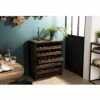 MACABANE ALIDA - Meuble Marron Rangement Vin 5 Niveaux Teck Recyclé Métal Noir - Brun -MACABANE Elegant store 17783858 1