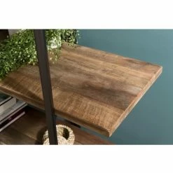 MACABANE ALIDA - Étagère Marron 4 Niveaux Teck Recyclé Acacia Mahogany Et Métal Noir - Brun 10 MACABANE ALIDA - Étagère Marron 4 Niveaux Teck Recyclé Acacia Mahogany Et Métal Noir - Brun -MACABANE Elegant store 17783869 4