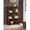 MACABANE EDEN - Étagère Marron Croisillons 3 Niveaux Bois Mindi - Chocolat -MACABANE Elegant store 17783879 1