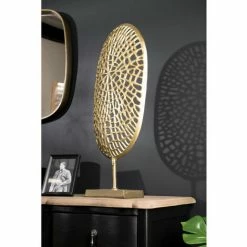 MACABANE JONAS - Décoration Ovale Sculpture Aluminium Doré - Doré -MACABANE Elegant store 17783894 3