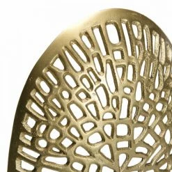 MACABANE JONAS - Décoration Ovale Sculpture Aluminium Doré - Doré -MACABANE Elegant store 17783894 4