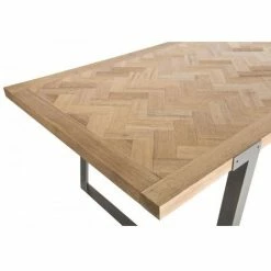 MACABANE CLEMENCE - Table à Manger 220x100cm Bois Et Métal - Naturel -MACABANE Elegant store 17783916 4