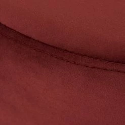 MACABANE ALBANE - Pouf Rond 55x55cm Tissu Velours Bordeaux Pieds Métal - Bordeaux -MACABANE Elegant store 17783930 3