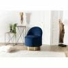 MACABANE ALBANE - Fauteuil Tissu Velours Bleu Marine - Bleu Marine -MACABANE Elegant store 17783940 1