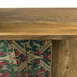 MACABANE IRENE - Buffet Bois Manguier Naturel 160x45cm 2 Portes Coulissantes 1 étagère Bali - Naturel -MACABANE Elegant store 17783999 4