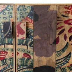 MACABANE IRENE - Buffet Bois Manguier 81x45cm 2 Portes 2 étagères Pondichéry - Naturel -MACABANE Elegant store 17784009 4