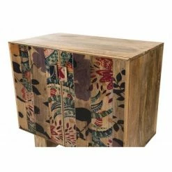 MACABANE IRENE - Buffet Bois Manguier 81x45cm 2 Portes 2 étagères Pondichéry - Naturel -MACABANE Elegant store 17784009 5