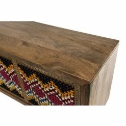 MACABANE IRENE - Console Bois Manguier 160x35cm 2 Portes Coulissantes 1 étagère Ubud - Naturel -MACABANE Elegant store 17784012 5