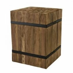 MACABANE SUZY - Table D'appoint Carrée 'S' 34x34cm Bois Teck Recyclé Cerclée Métal Noir - Naturel 11 MACABANE SUZY - Table D'appoint Carrée 'S' 34x34cm Bois Teck Recyclé Cerclée Métal Noir - Naturel -MACABANE Elegant store 17784022 5