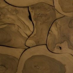 MACABANE SUZY - Cube 40x40cm Bois Teck Nature - Naturel -MACABANE Elegant store 17784026 3