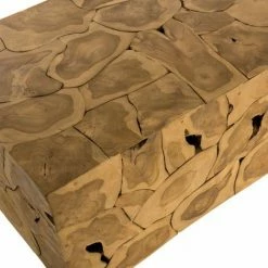 MACABANE SUZY - Table Basse Rectangulaire 120x60cm Bois Teck Nature - Naturel -MACABANE Elegant store 17784028 3