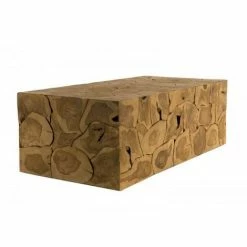 MACABANE SUZY - Table Basse Rectangulaire 120x60cm Bois Teck Nature - Naturel -MACABANE Elegant store 17784028 4