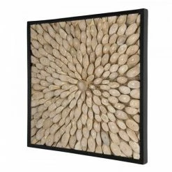 MACABANE SUZY - Décoration Murale Carrée 60x60cm Branches Bois Teck Nature - Naturel -MACABANE Elegant store 17784036 3