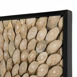 MACABANE SUZY - Décoration Murale Carrée 60x60cm Branches Bois Teck Nature - Naturel -MACABANE Elegant store 17784036 4