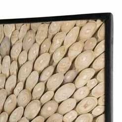 MACABANE SUZY - Décoration Murale Carrée 100x100cm Bois Branches Teck Nature - Naturel -MACABANE Elegant store 17784037 3