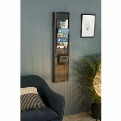 MACABANE HABY - Range Magazines Mural 6 Niveaux Métal Noir - Anthracite