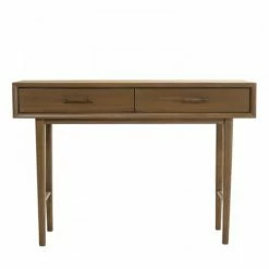 MACABANE LAURE - Console Marron 2 Tiroirs Bois Mindi - Noyer 8 MACABANE LAURE - Console Marron 2 Tiroirs Bois Mindi - Noyer -MACABANE Elegant store 17784113 2