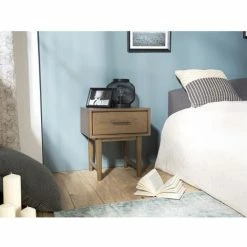 MACABANE LAURE - Chevet 1 Tiroir Bois Mindi - Noyer