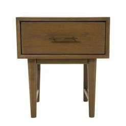 MACABANE LAURE - Chevet 1 Tiroir Bois Mindi - Noyer -MACABANE Elegant store 17784118 4