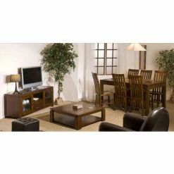 MACABANE EDEN - Table Basse Carrée Marron Sous Plateau 90x90cm Bois Mindi - Chocolat -MACABANE Elegant store 17784133 3