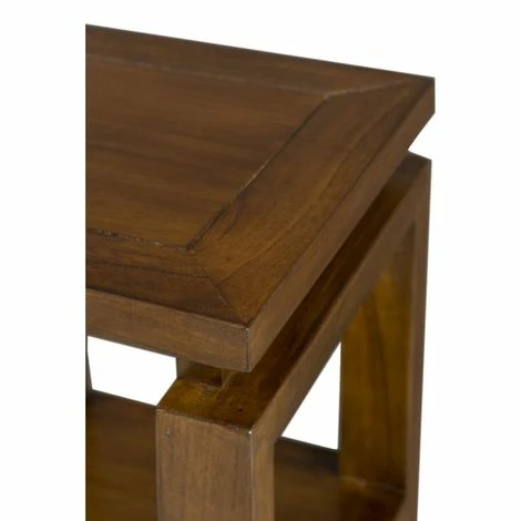 MACABANE EDEN - Sellette Marron 3 Niveaux Bois Mindi - Chocolat 5 MACABANE EDEN - Sellette Marron 3 Niveaux Bois Mindi - Chocolat – Image 3