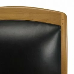 MACABANE ERIS - Fauteuil Teck Et Cuir Noir - Noir -MACABANE Elegant store 17784145 3