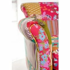 MACABANE ARTHUR - Fauteuil ALIÉNOR Tissu Bohème Multicolore Pieds Bois Noir - Imprimé -MACABANE Elegant store 17784195 3