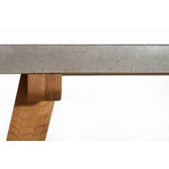 MACABANE NICOLA - Table Basse 120x60cm Bois Chêne Et Béton - CHENE CLAIR / BETON -MACABANE Elegant store 17784215 3