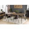 MACABANE MADISON - Table à Manger Rectangulaire 220x100cm Bois Teck Recyclé Métal Et Pieds Métal Noir - Bois Naturel, Métal Noir Vernis Polyuréthane -MACABANE Elegant store 17886784 1