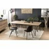 MACABANE MADISON - Table à Manger Rectangulaire 220x100cm Bois Chêne Pieds épingles Croisés Métal Noir - Bois Naturel ; Métal Noir -MACABANE Elegant store 17886786 1