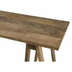 MACABANE IRENE - Console Tréteaux Bois Manguier 160x40cm Ko-Kut - Naturel -MACABANE Elegant store 17923302 5