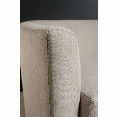 MACABANE ARTHUR - Fauteuil Cabriolet 63x63cm Tissu Couleur Lin Pieds Bois Naturel - Lin 5 MACABANE ARTHUR - Fauteuil Cabriolet 63x63cm Tissu Couleur Lin Pieds Bois Naturel - Lin – Image 3