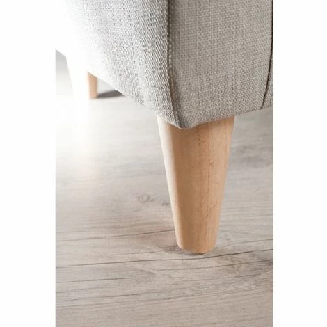 MACABANE ARTHUR - Fauteuil Cabriolet 63x63cm Tissu Couleur Lin Pieds Bois Naturel - Lin 6 MACABANE ARTHUR - Fauteuil Cabriolet 63x63cm Tissu Couleur Lin Pieds Bois Naturel - Lin – Image 4