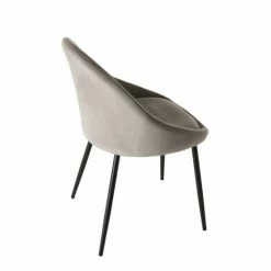 MACABANE AUGUSTIN - Lot De 2 Chaises Velours Chamois Beige Pieds Métal Noir - Beige 10 MACABANE AUGUSTIN - Lot De 2 Chaises Velours Chamois Beige Pieds Métal Noir - Beige -MACABANE Elegant store 18152067 4