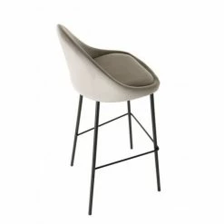 MACABANE AUGUSTIN - Lot De 2 Tabourets De Bar Velours Chamois Beige Pieds Métal Noir Hauteur D'assise 80cm - Beige 9 MACABANE AUGUSTIN - Lot De 2 Tabourets De Bar Velours Chamois Beige Pieds Métal Noir Hauteur D'assise 80cm - Beige -MACABANE Elegant store 18152070 3