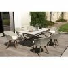 MACABANE VICTOIRE - SALON DE JARDIN EN BOIS ACACIA 6/8 Pers - 1 Table Rectangulaire 220*90 Cm Et 6 Fauteuils En Rotin Synthétique - Beige 1 MACABANE VICTOIRE - SALON DE JARDIN EN BOIS ACACIA 6/8 Pers - 1 Table Rectangulaire 220*90 Cm Et 6 Fauteuils En Rotin Synthétique - Beige -MACABANE Elegant store 18152072 1