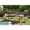 MACABANE VICTOIRE - SALON DE JARDIN EN BOIS 8/10 Pers - 1 Table Rectangulaire Extensible 180/240*100 Cm 6 Fauteuils En Rotin Synthétique - Beige -MACABANE Elegant store 18152074 1