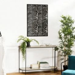 MACABANE THEODORE - Décoration Murale Rectangulaire 68x100cm Métal Noir - Noir